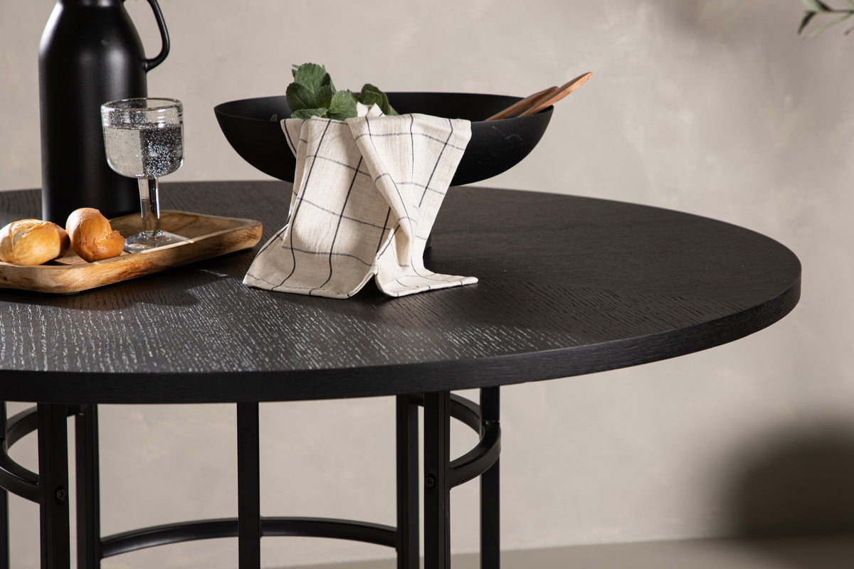 Copenhagen matbord, svart ⌀115