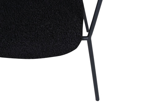 Duffy fåtöljer, svart teddytyg