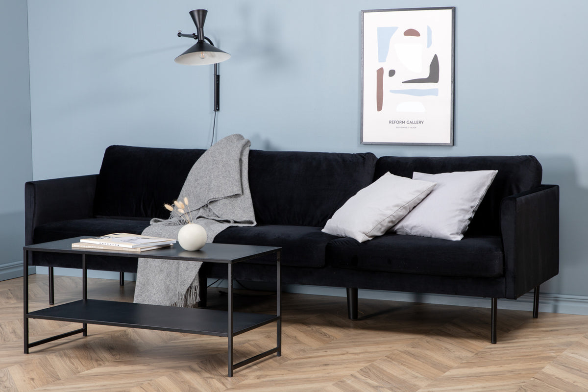 Zoom 3-sitssoffa, svart