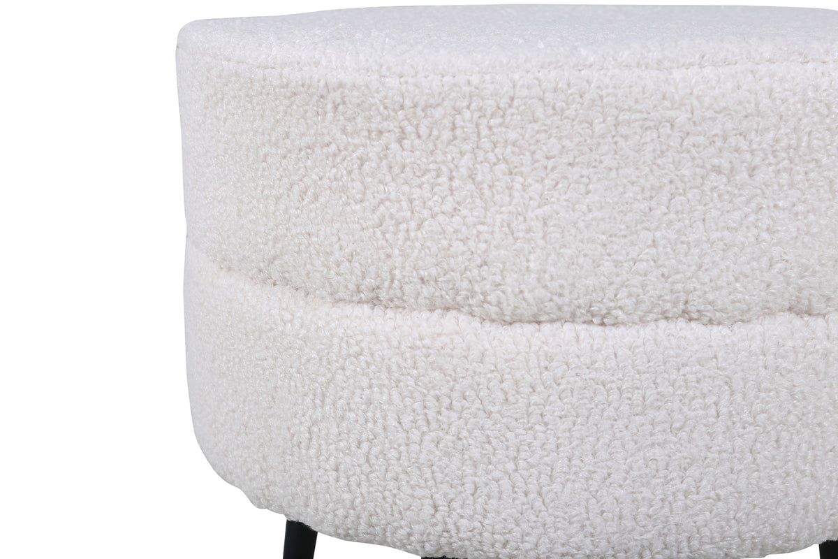 Pot puff/fotpall, vit