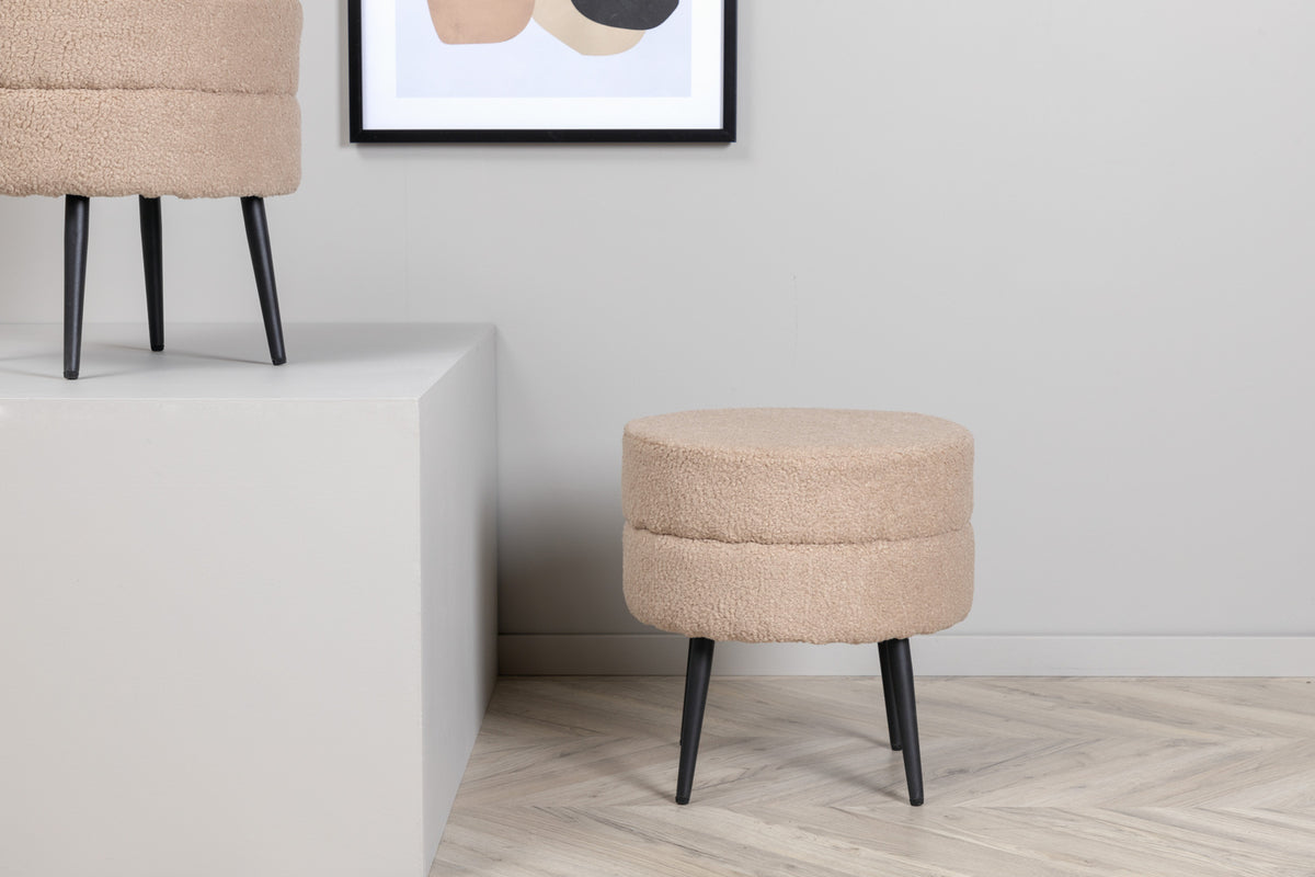 Pot puff/fotpall, beige