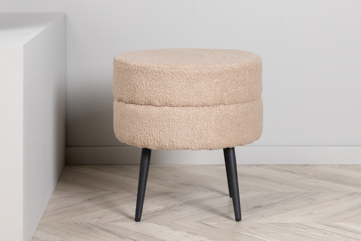 Pot puff/fotpall, beige