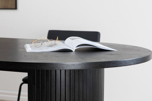 Bianca matbord, svart