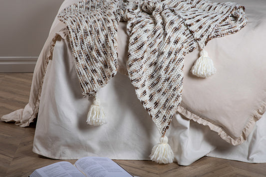 Unny pläd 170 x 130 cm, brun