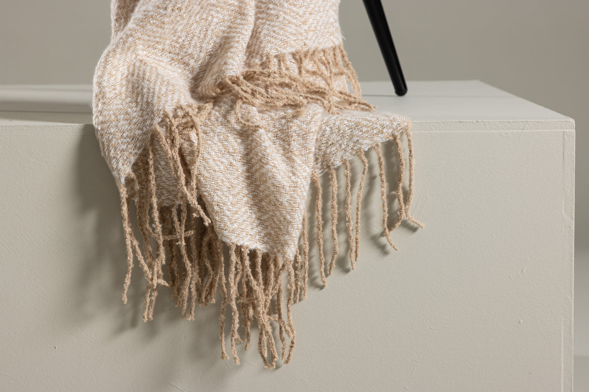 Toby pläd 170 x 130 cm, beige