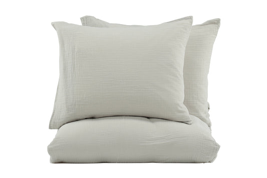 Mila ljusgrått påslakanset till dubbelsäng