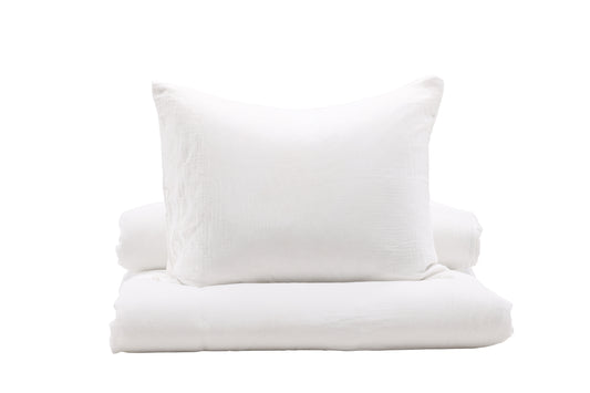 Mila vitt påslakanset till enkelsäng, bomullsväv