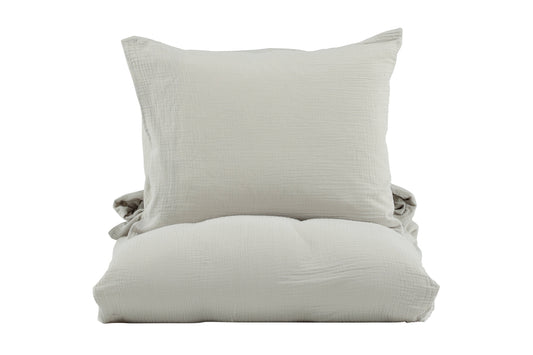 Mila ljusgrå påslakanset till enkelsäng