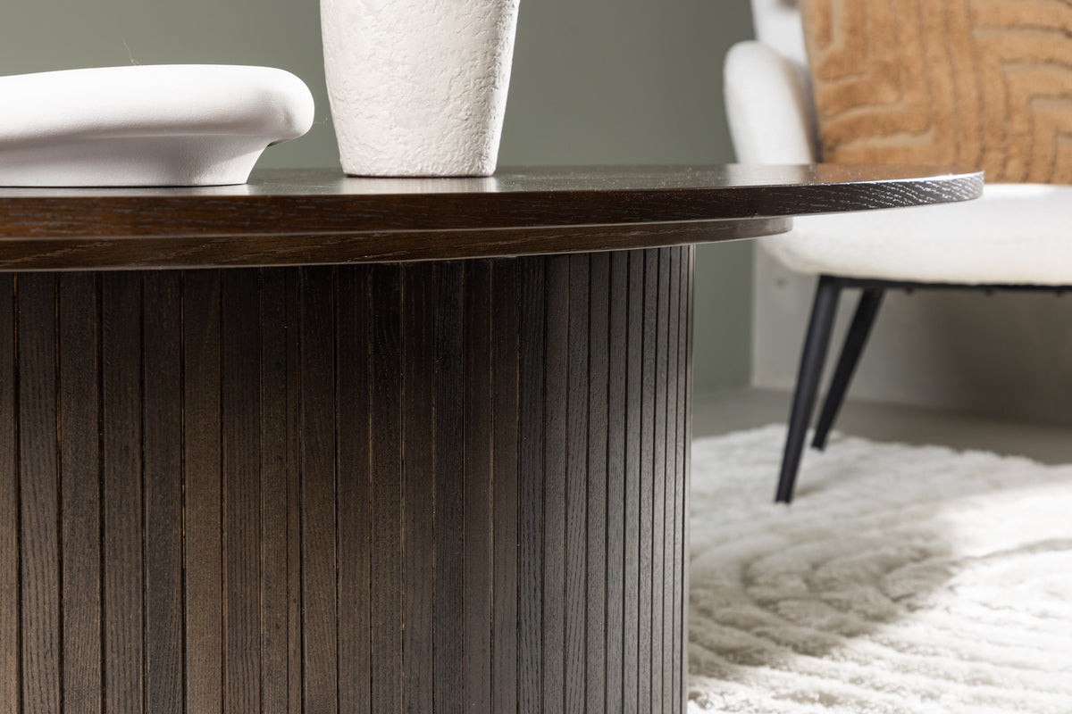 Bianca ovalt soffbord, mocka