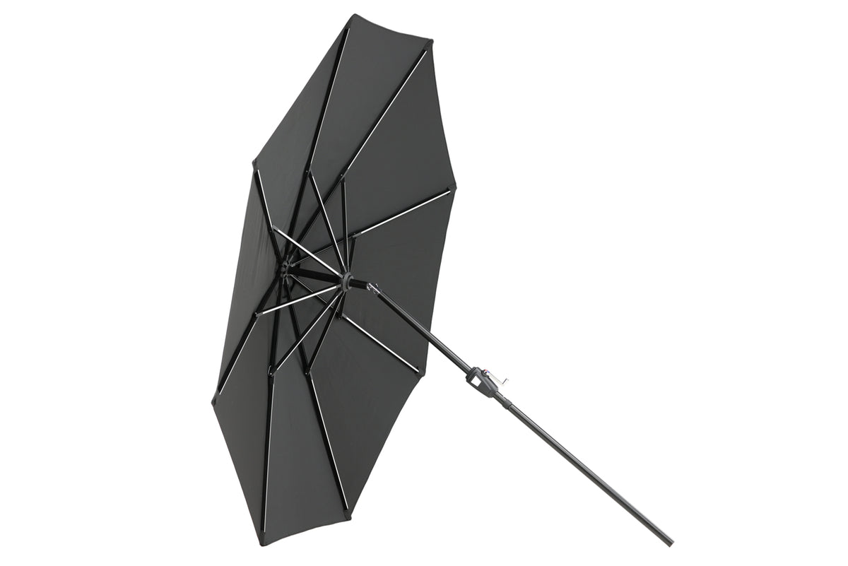 Sabal parasoll med led-belysning, 2,7 m