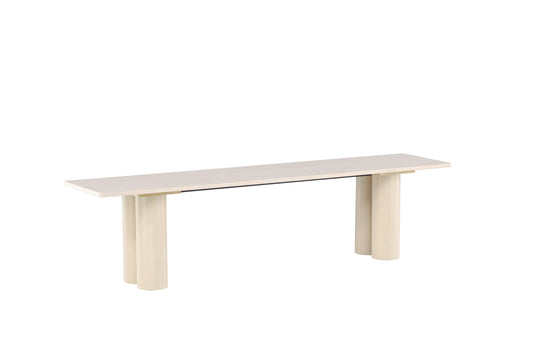 Olivia bänk, vitputsad