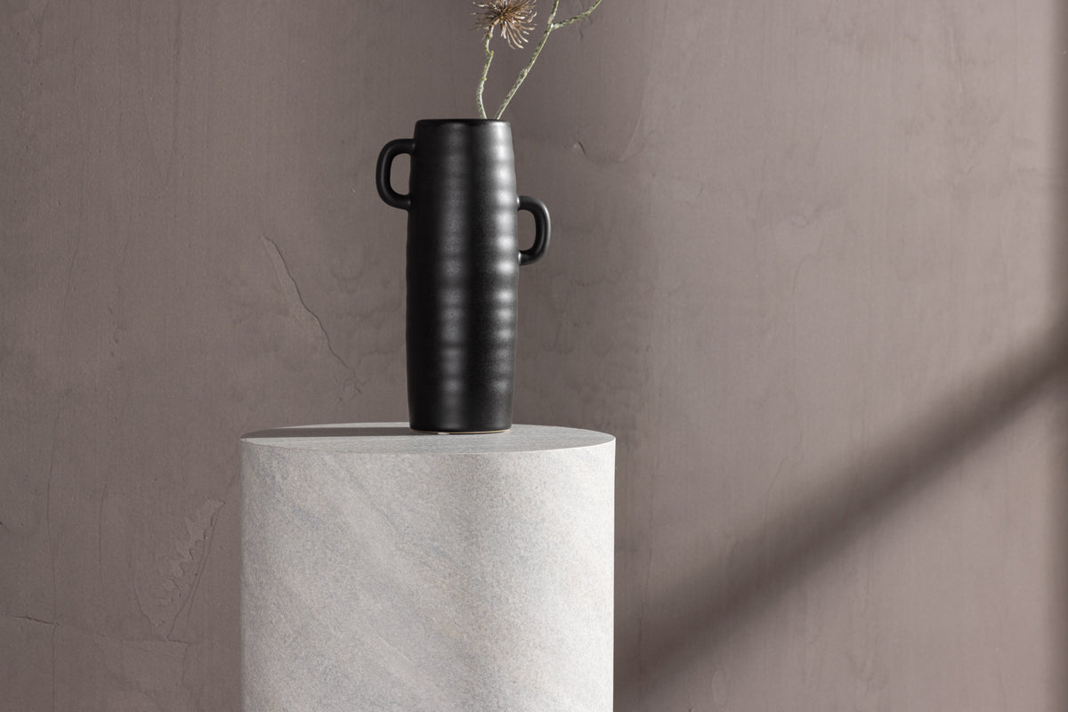 York sidobord/piedestal ⌀30 cm, grå