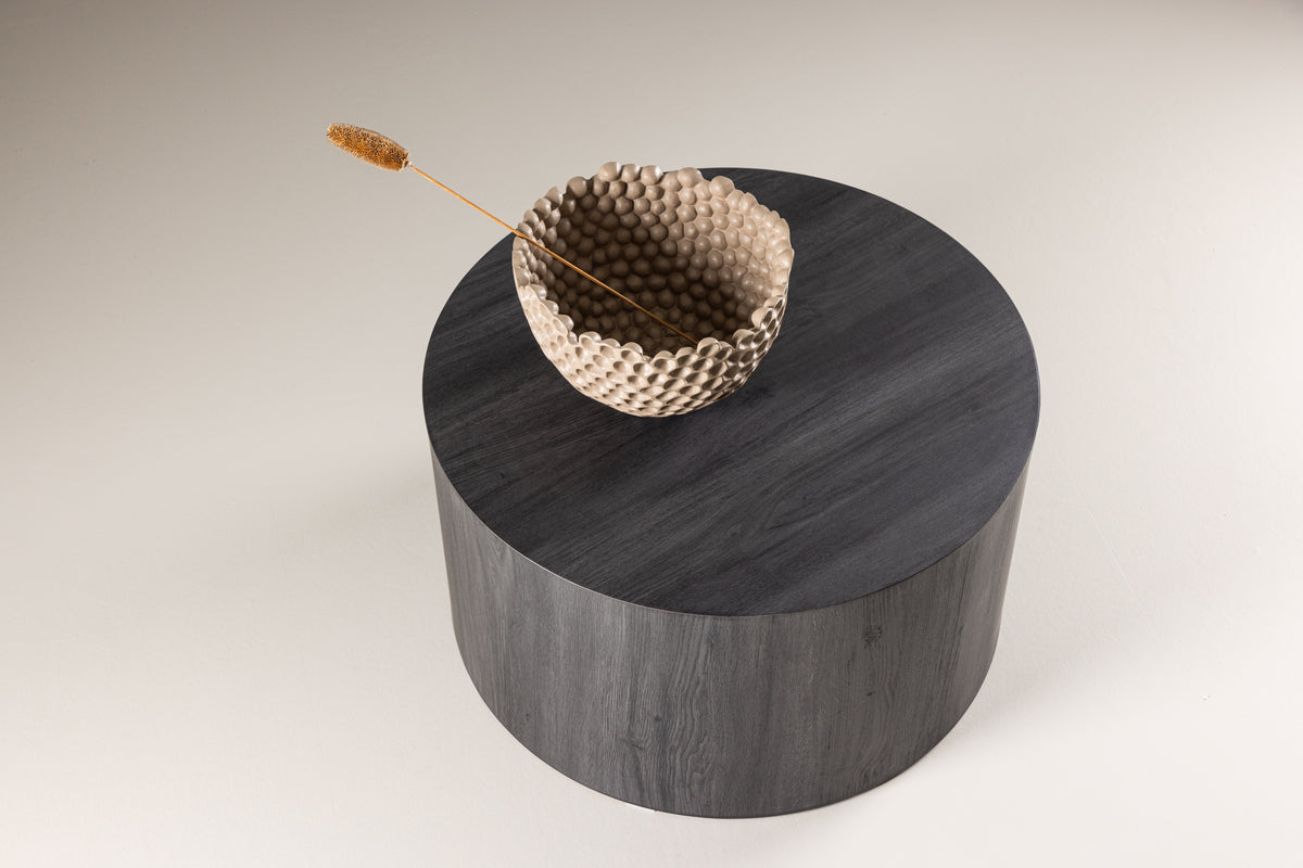 York soffbord ⌀80, svart