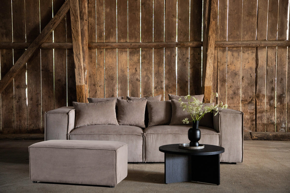 Gillholmen puff i manchestertyg