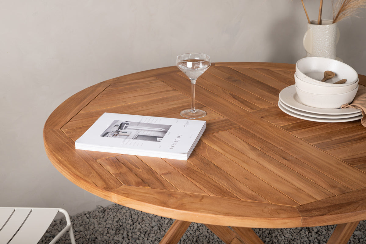 Kenya matbord, teak ⌀120