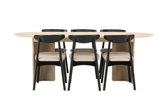 Ven & Tyresö matgrupp, svart/natur