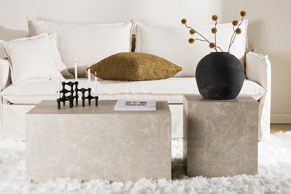 York soffbord 40 x 40 cm, beige