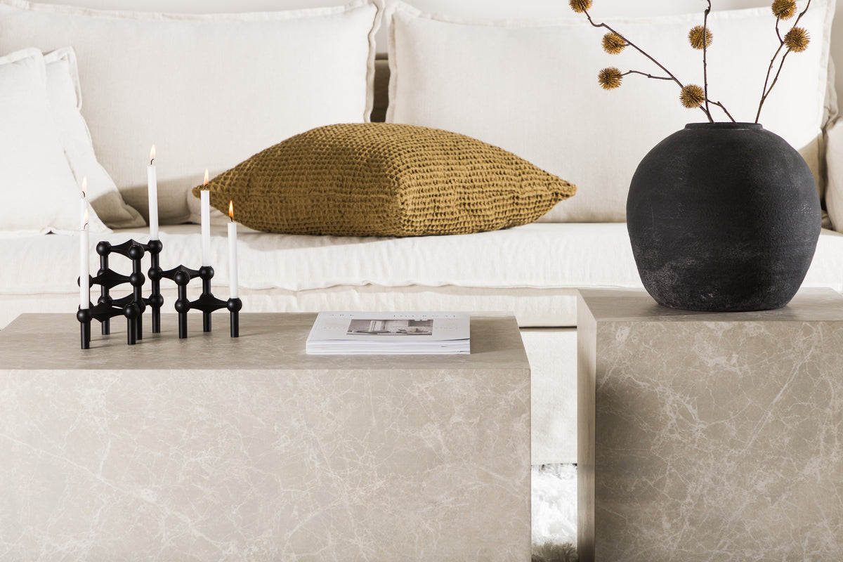 York soffbord 40 x 40 cm, beige