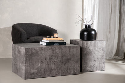 York soffbord 40 x 40 cm, mörkgrå