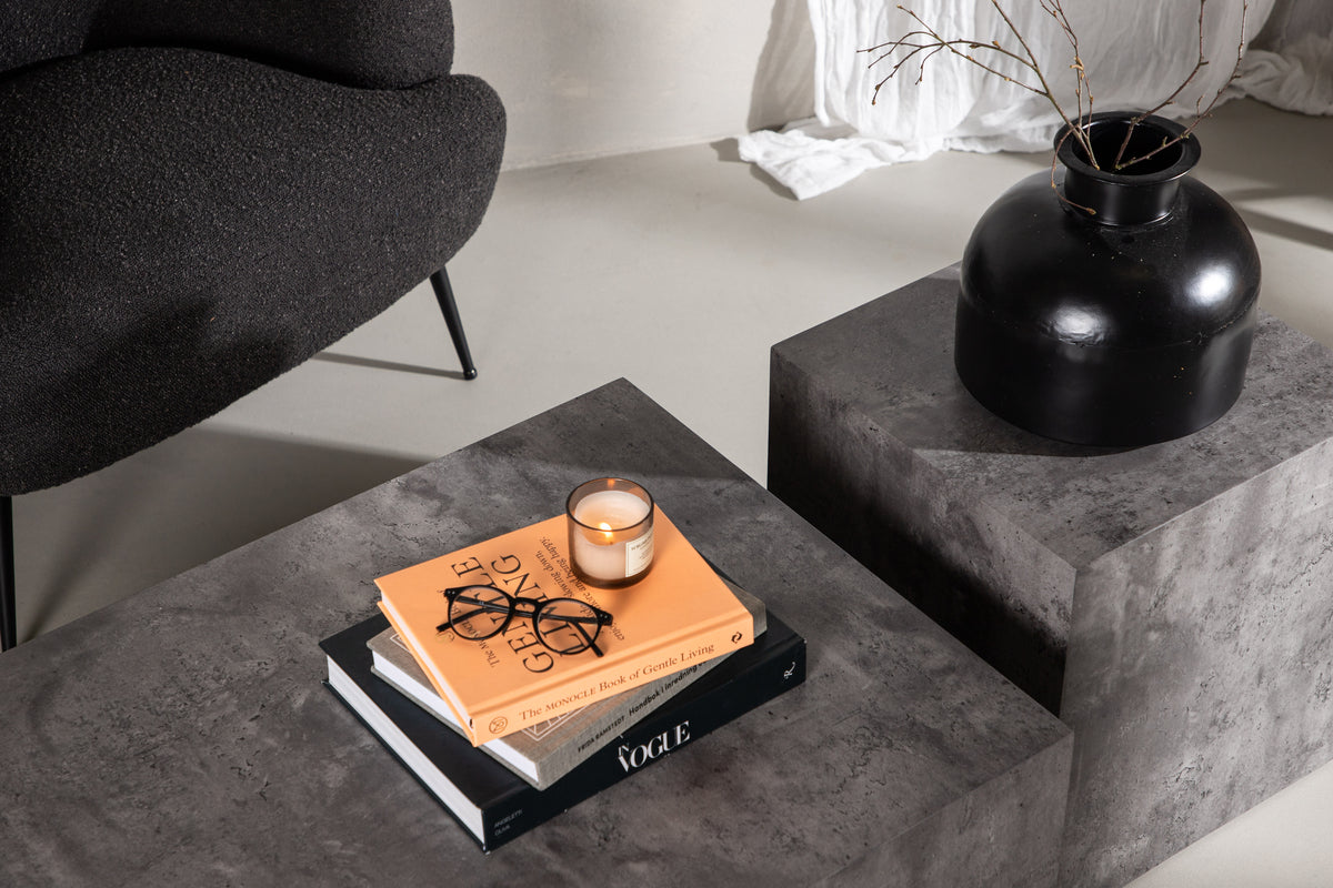 York soffbord 80 x 60 cm, mörkgrå