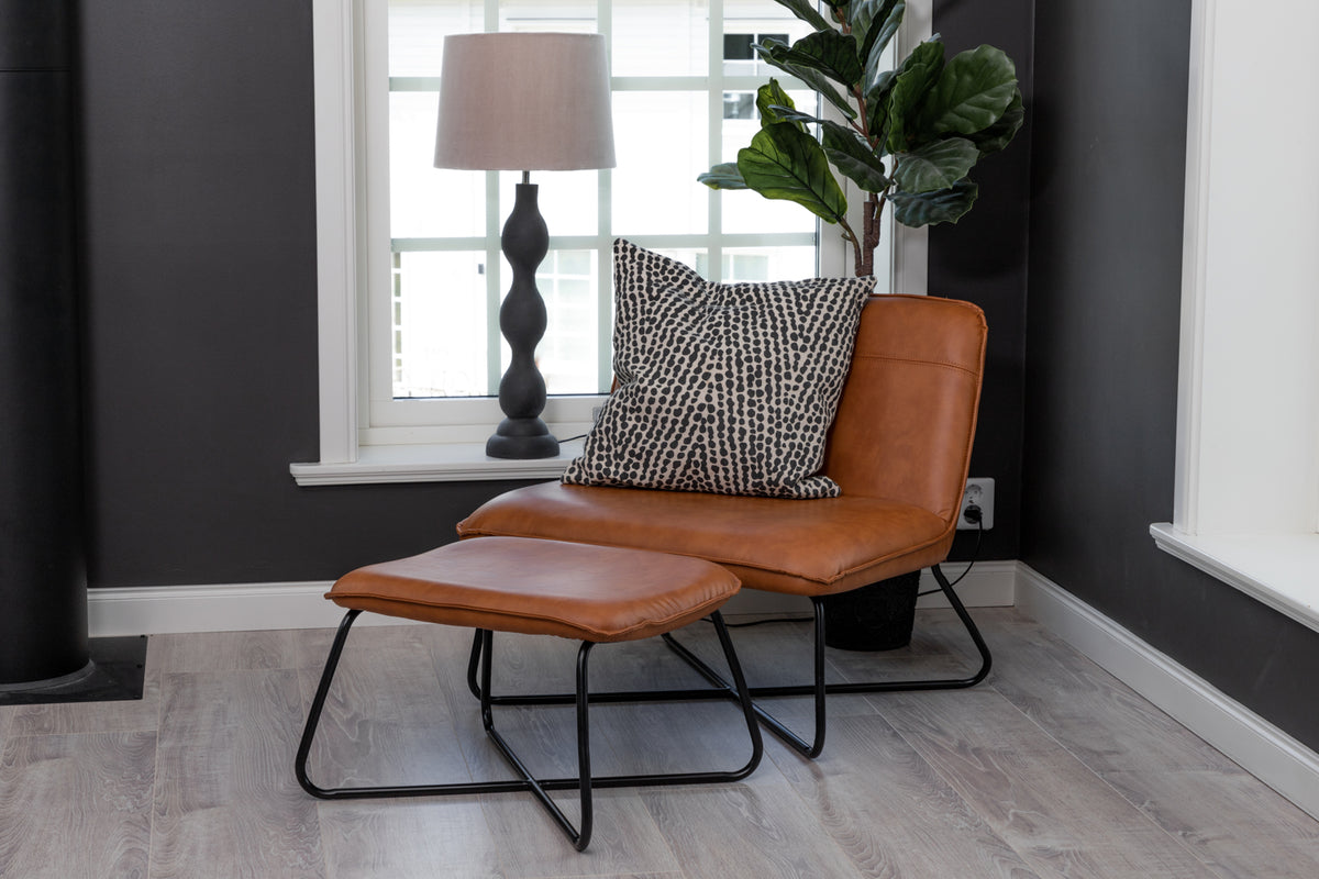 X-lounge fåtölj med fotpall