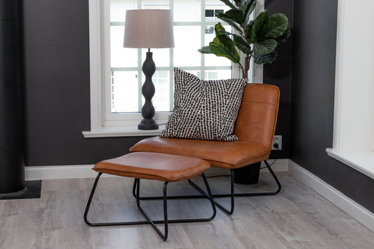 X-lounge fåtölj med fotpall