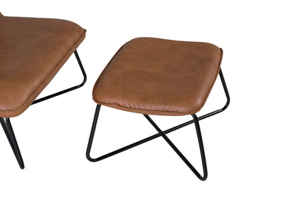 X-lounge fåtölj med fotpall