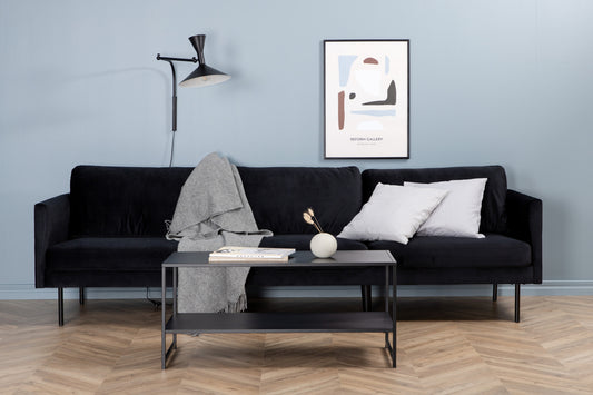 Zoom 3-sitssoffa, svart
