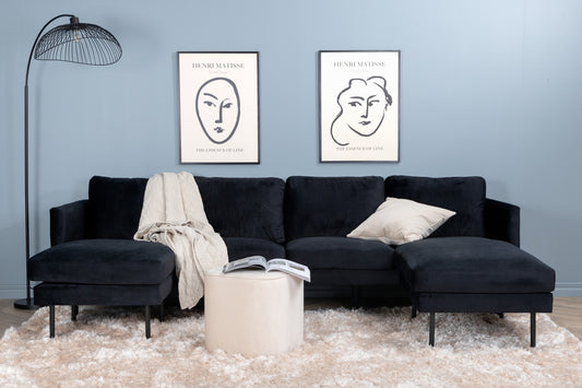 Zoom divansoffor, svart