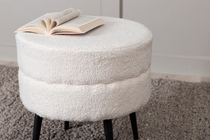 Pot puff/fotpall, vit