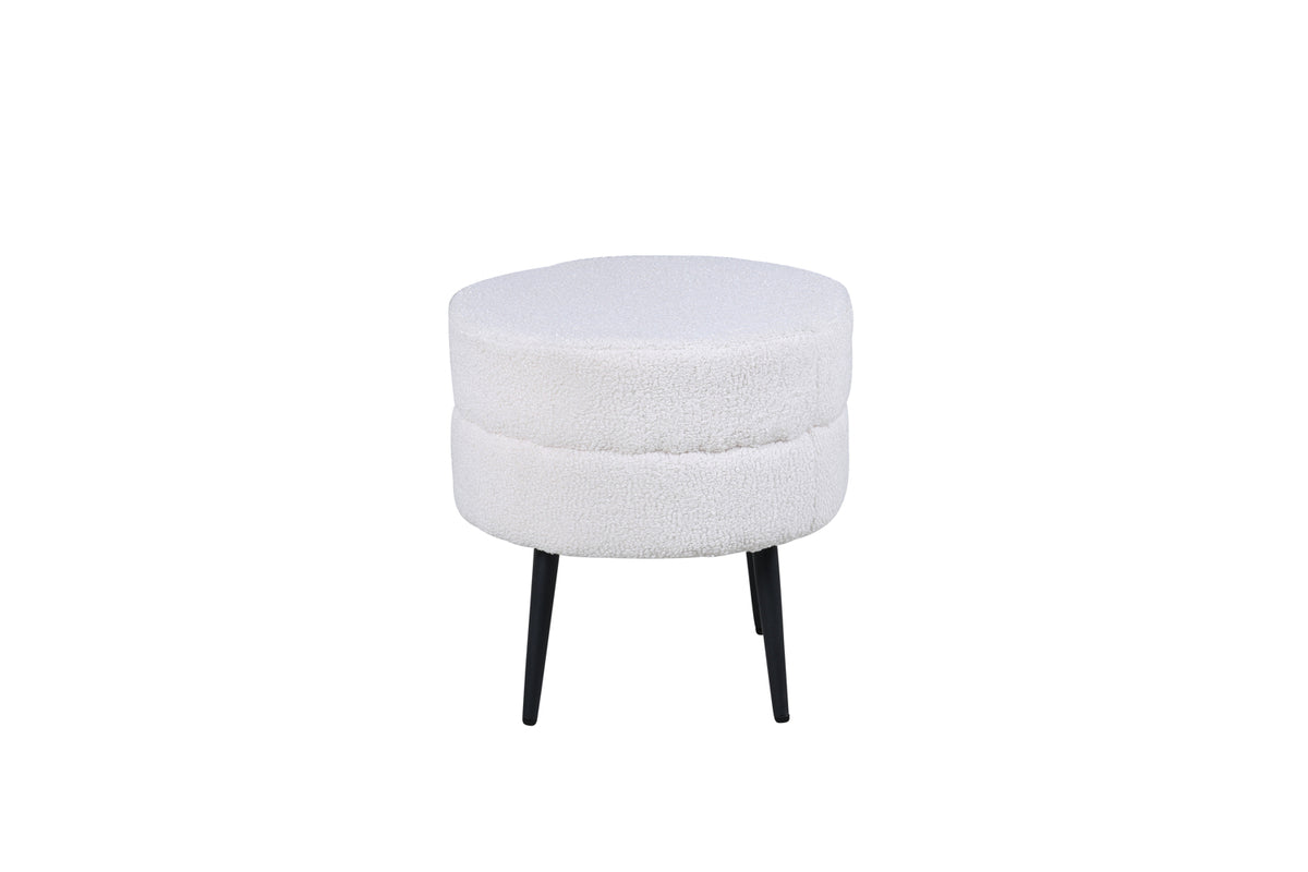 Pot puff/fotpall, vit