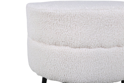 Pot puff/fotpall, vit