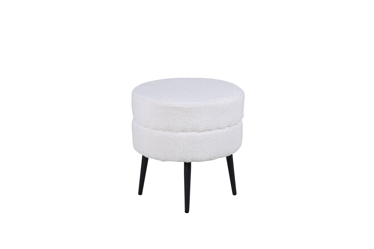 Pot puff/fotpall, vit