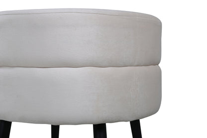 Pot puff/fotpall, ljusbeige