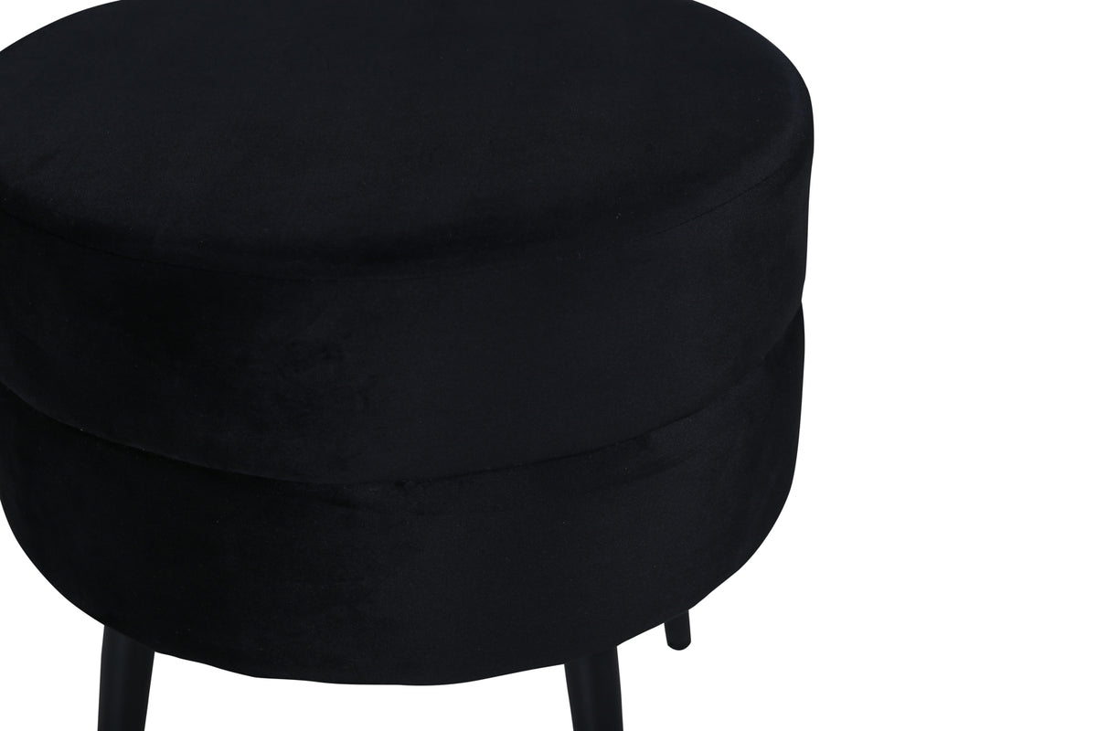 Pot puff/fotpall, svart