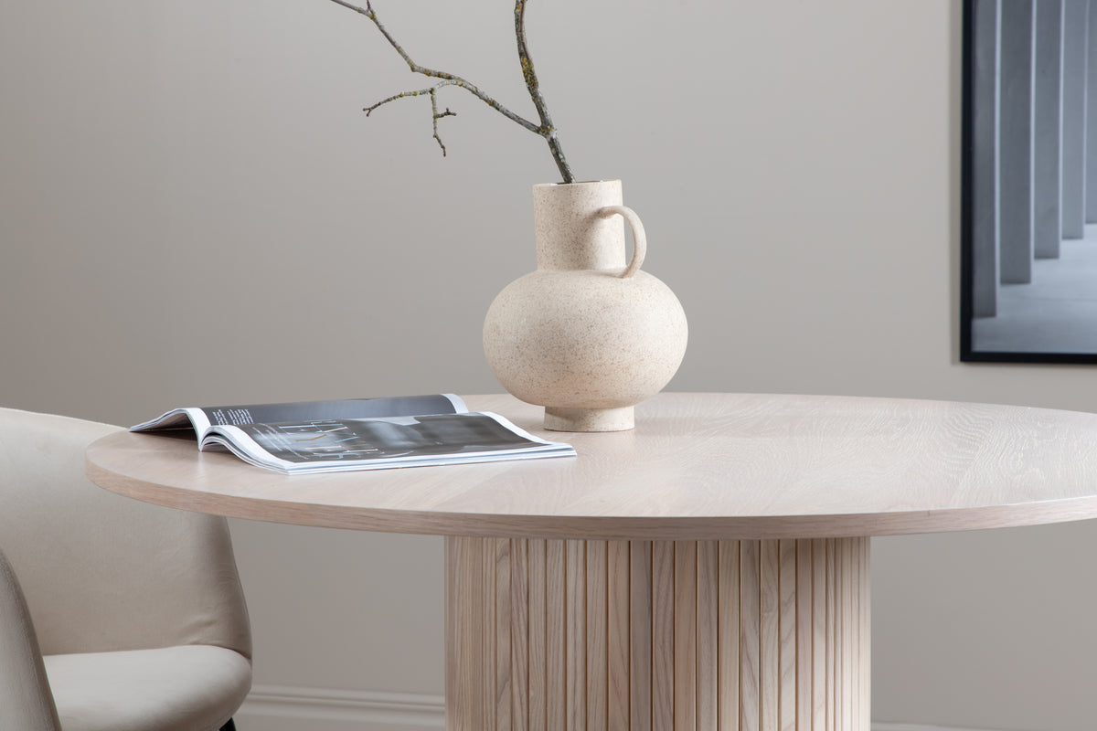 Bianca matbord ⌀110, vitputsad