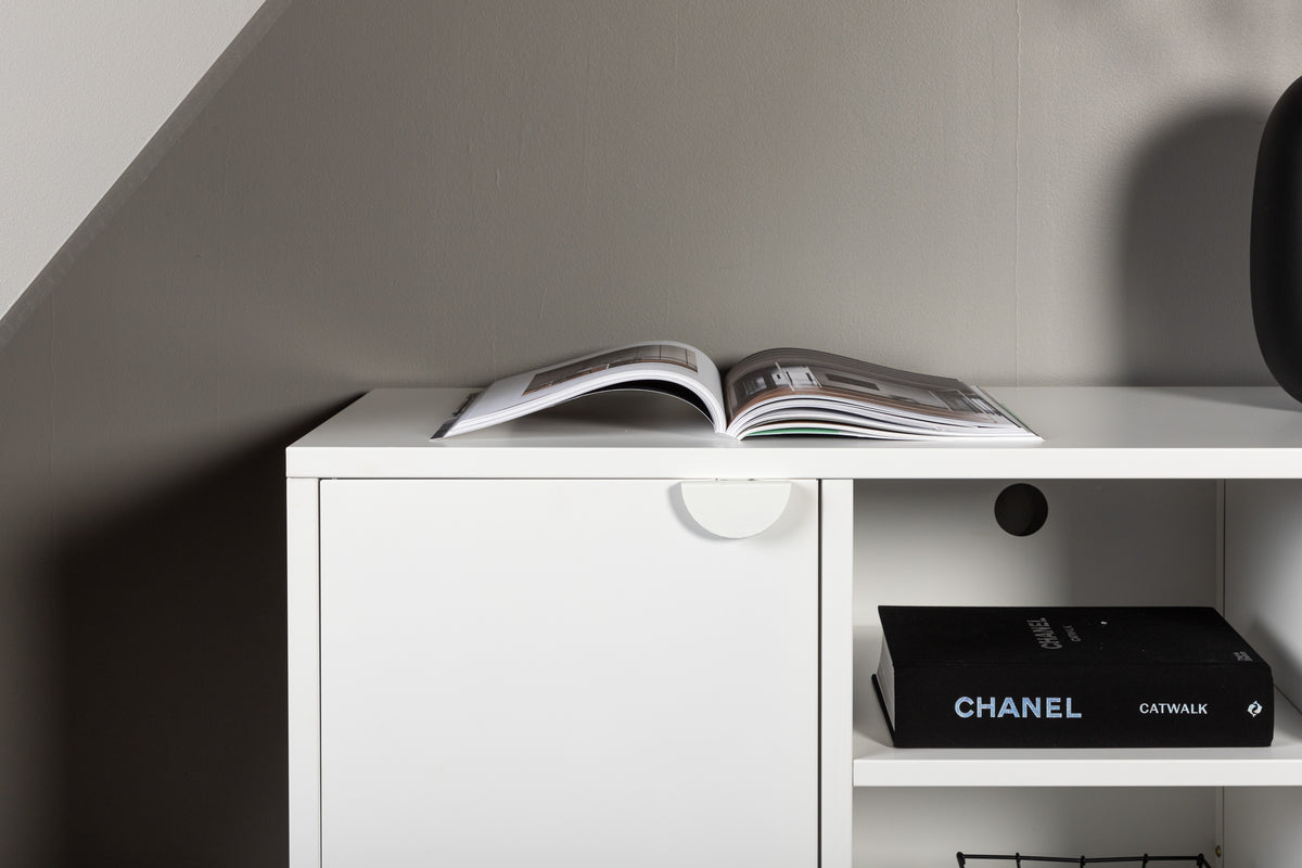 Piring tv-bänk, vit