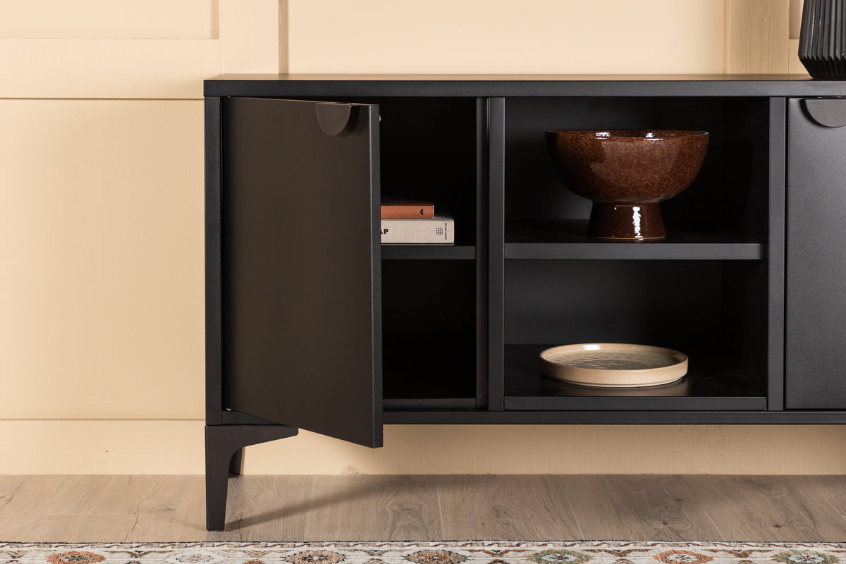 Piring tv-bänk, svart