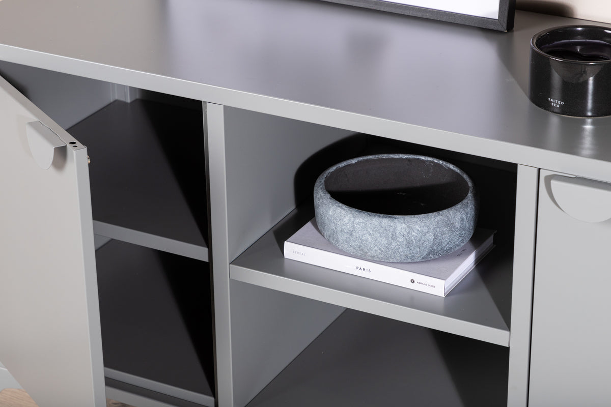 Piring tv-bänk, ljusgrå