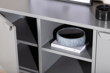 Piring tv-bänk, ljusgrå