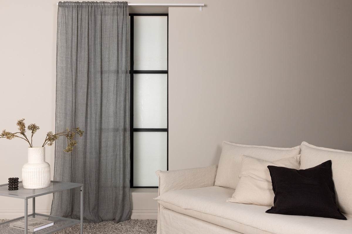 Elena gardiner 135x290, mörkgrå