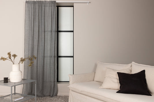 Elena gardiner 135x290, mörkgrå