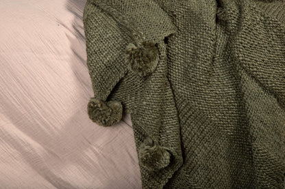 Anny pläd 170 x 130 cm, mossgrön