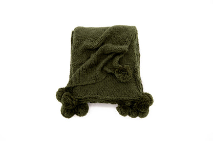 Anny pläd 170 x 130 cm, mossgrön