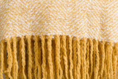 Toby pläd 170 x 130 cm, gul