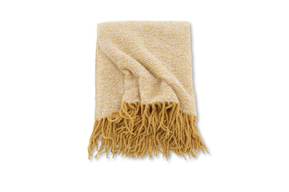 Toby pläd 170 x 130 cm, gul