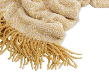 Toby pläd 170 x 130 cm, gul