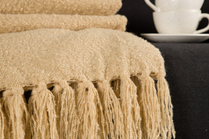 Stanly pläd 170 x 130 cm, sand