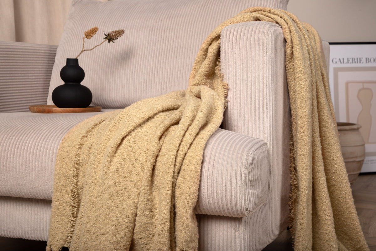 Stanly pläd 170 x 130 cm, sand