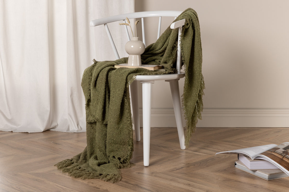 Stanly pläd 170 x 130 cm, mossgrön